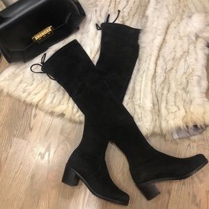 Stuart Weitzman Suede OTK tie boots SZ 7.5